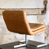 Leather armchair by Raphael Raffel for Apelbaum - France 1970