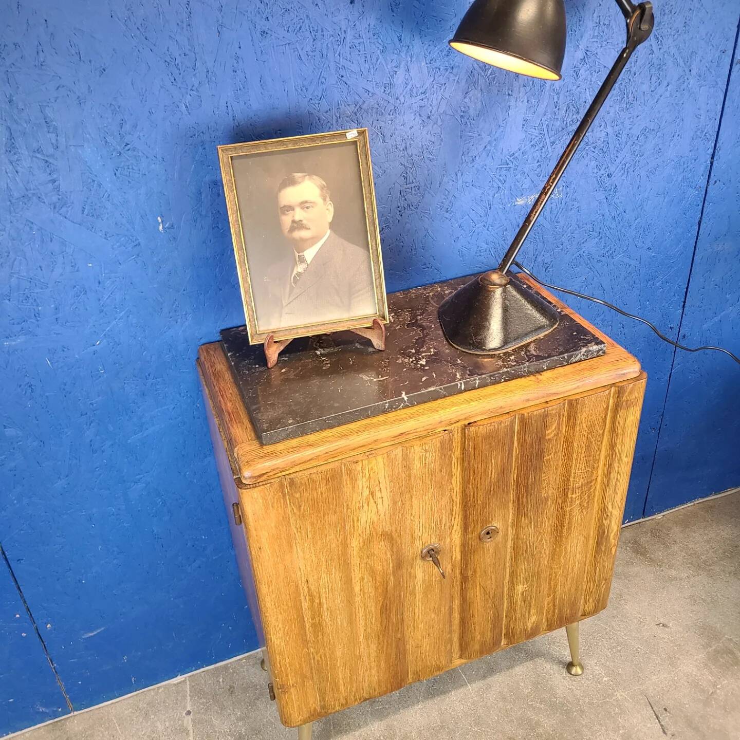 End table, vintage art deco bedside