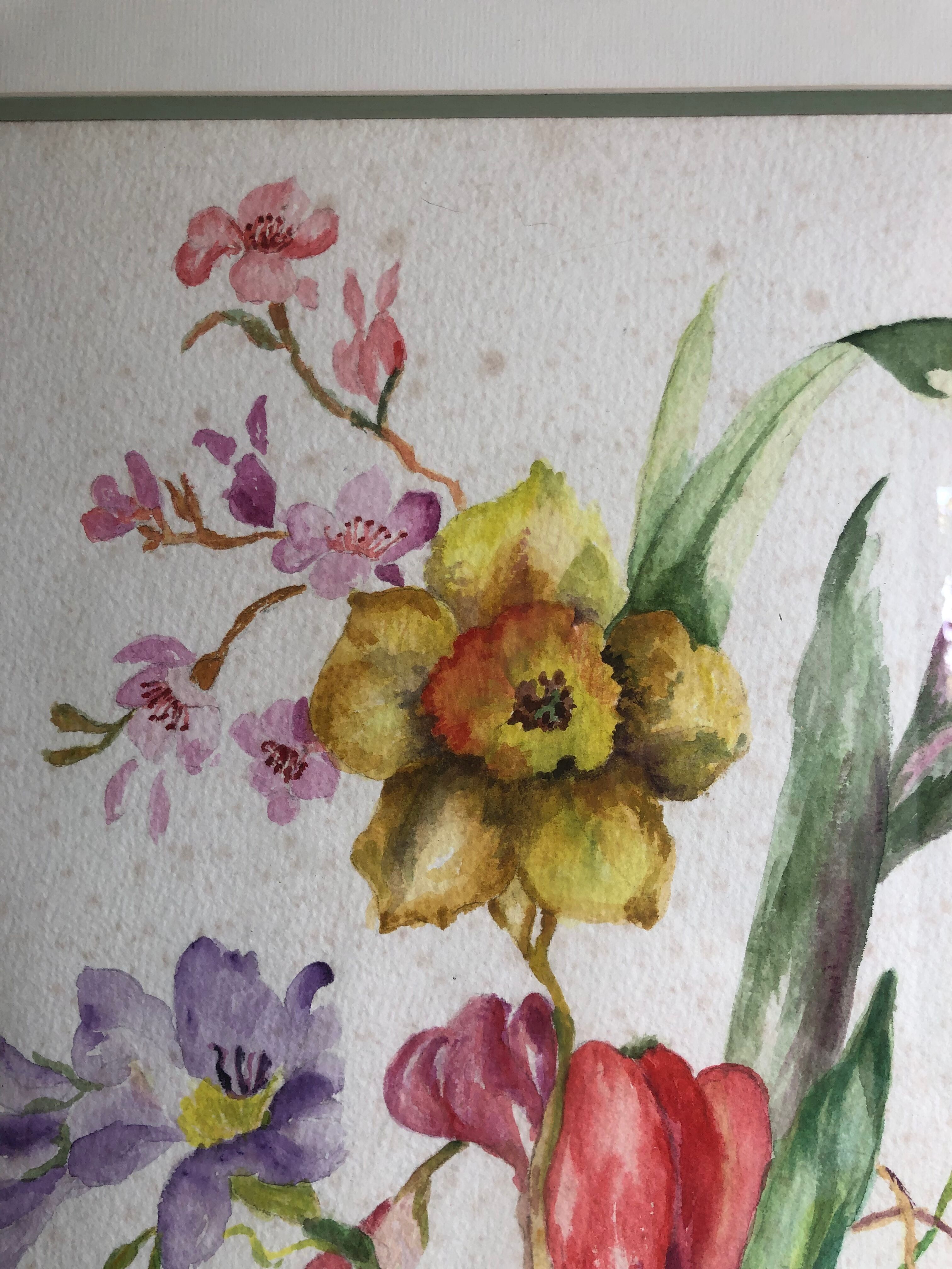 Aquarelle Fleurs de Boulait-Chausset