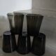 5 bubble glass water glasses