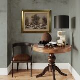 Italian winter landscape painting oil on canvas