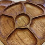 Set of 3 teak plates