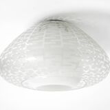 Original large Mid Century double glass ceiling lamp by Wilhelm Wagenfeld f