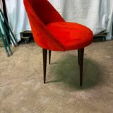 Red toupee chair