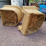 Rattan armchairs