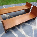 Pair of teak wall shelves