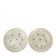 Set of 2 floral porcelain soup plates