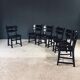 Brutalist dining chairs by Dittmann for Awa Radbound, Netherlands, 1970s, set of 6.
