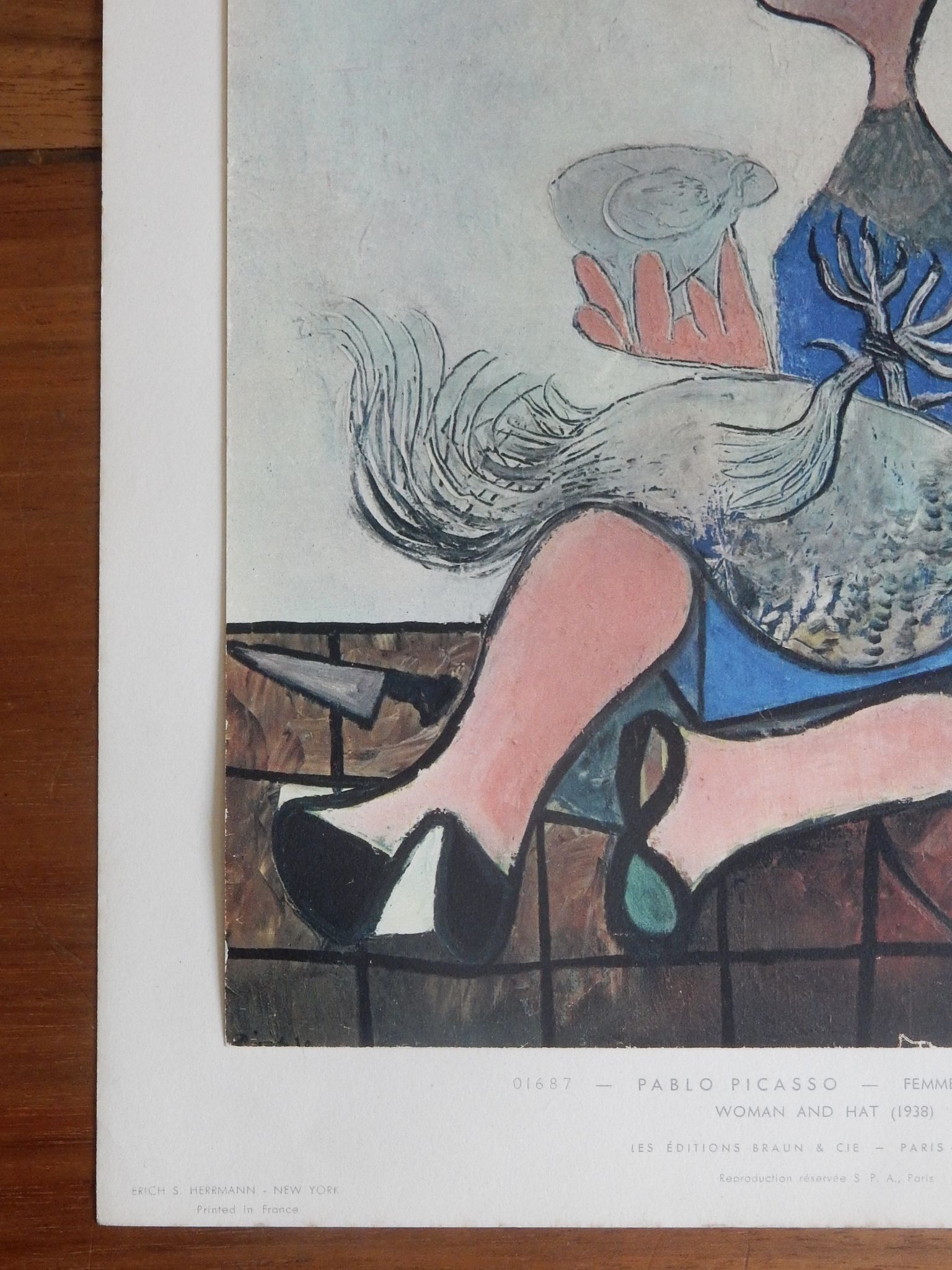 Picasso Woman with a Reproduction Hat Editions Braun - Paris