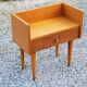 Vintage bedside table of the 50s in blond oak bobbin feet