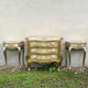 Pairs of Florentine bedside tables in gilded wood.