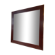 Miroir en bois et laiton, 80 cm