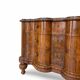 antique walnut serpentine commode