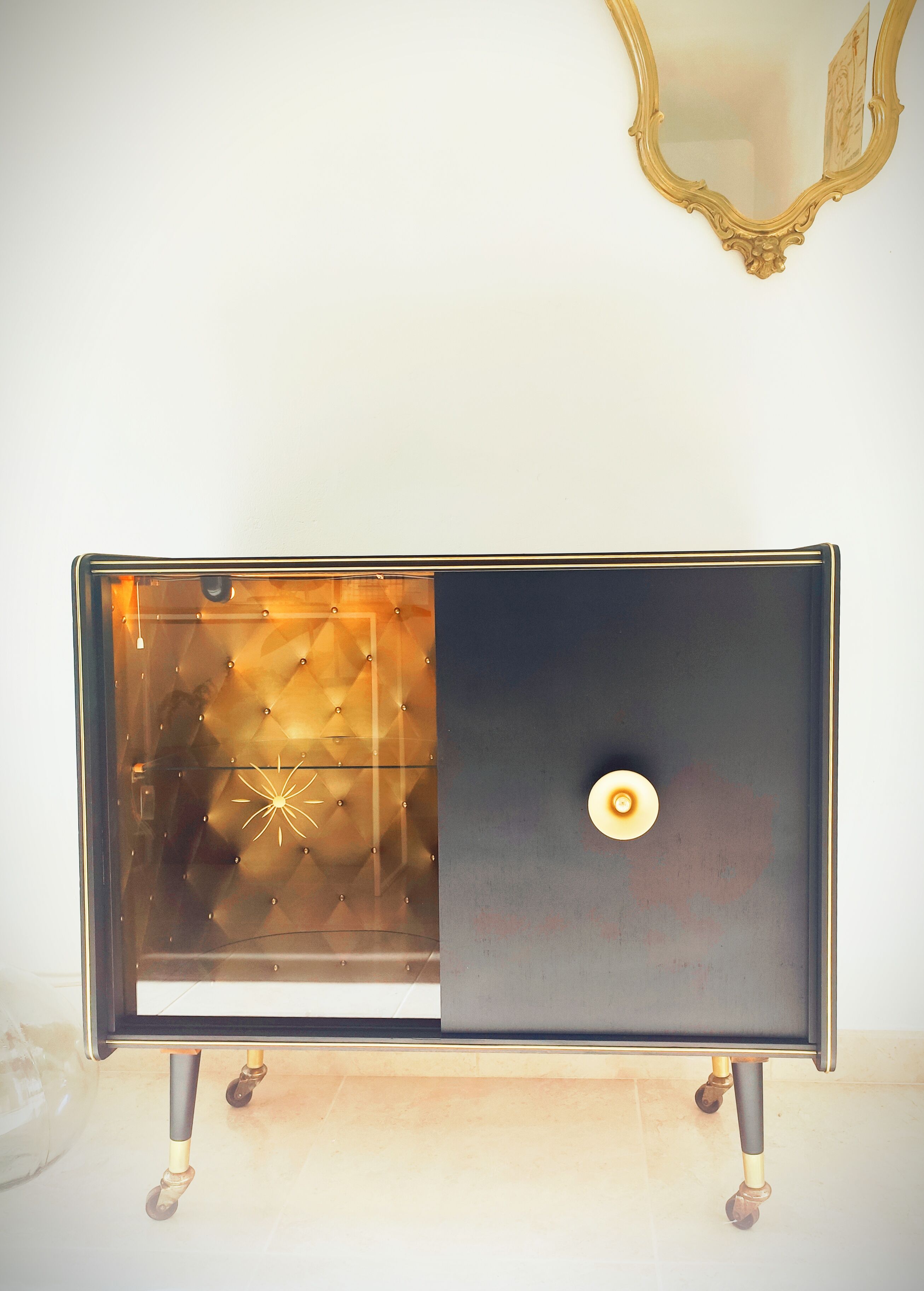 Vintage bar on wheels