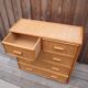 Commode en bois et rotin
