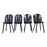 Set of 4 Italian Lomazzi Palmira chairs for Zanotta 1980