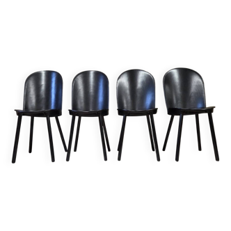 Set of 4 Italian Lomazzi Palmira chairs for Zanotta 1980