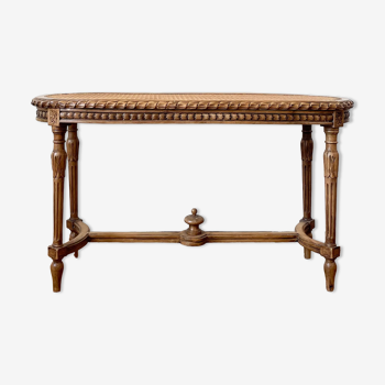 Banquette de piano bois et cannage