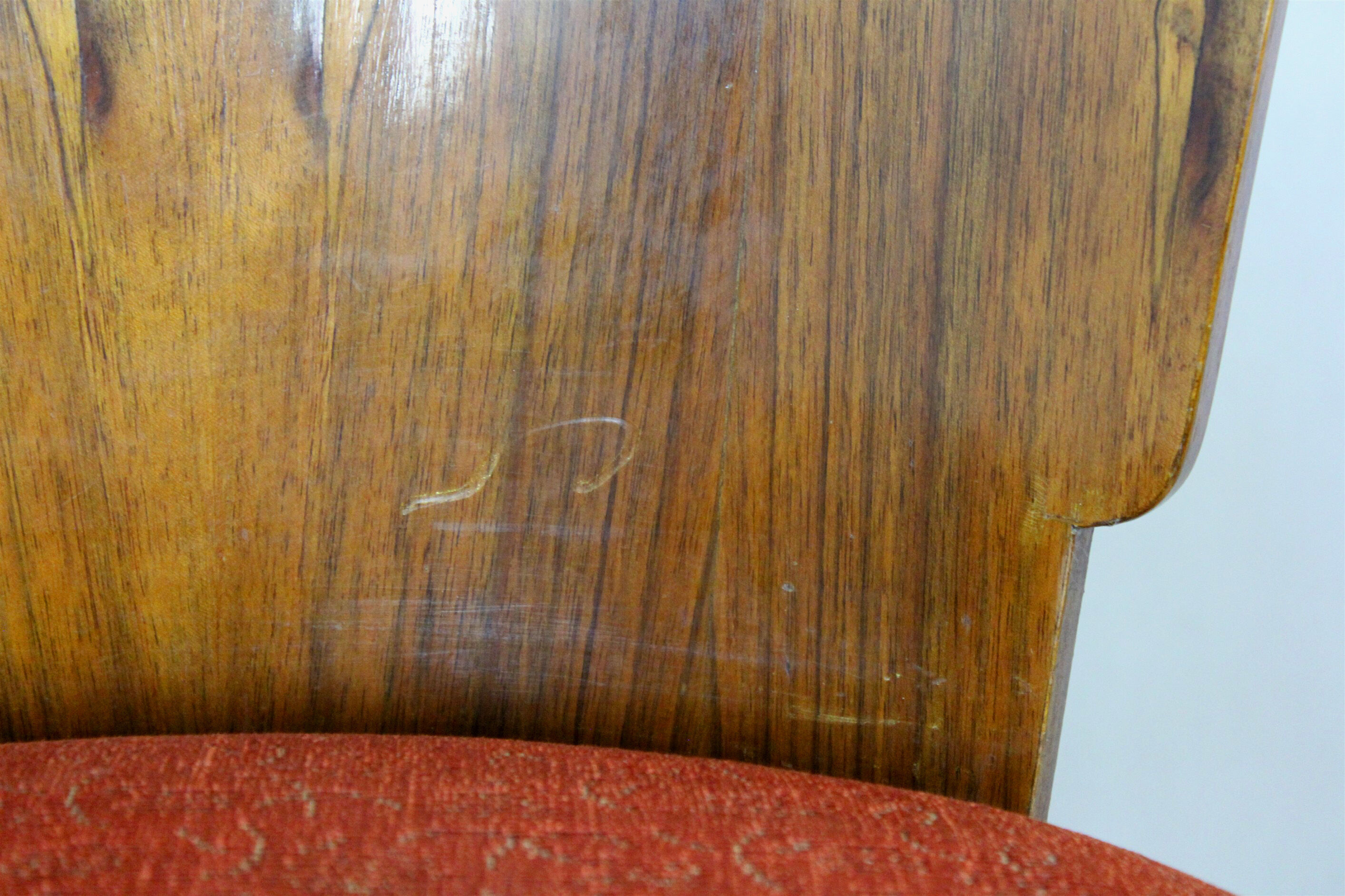 Art Deco H-214 Dining Chairs by Jindrich Halabala for ÚP Závody, 1950s, Set of 4