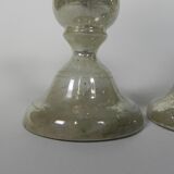 Set of 2 mercury candlesticks, circa 1900 (poor man's silver)