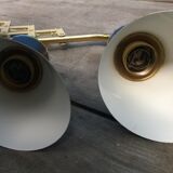 Lot of 2 stretchy wall sconces 1950s