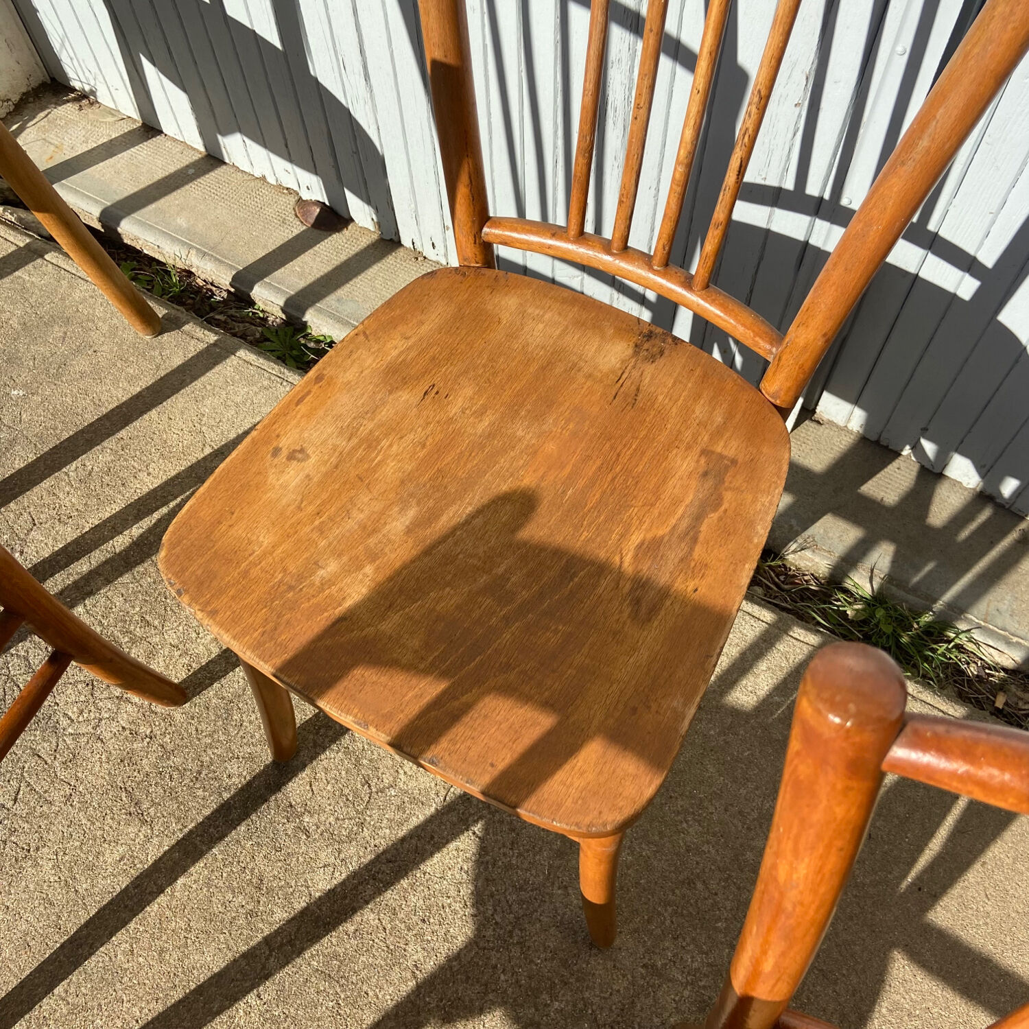 Set of vintage wooden chairs