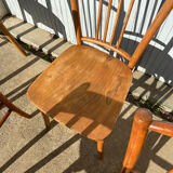 Lot de chaises vintage en bois