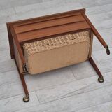 1970s, Danish chest of drawers, teak wood, rattan, original condition.