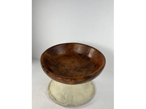 Large plate made of thuya root, Morocco, 1980s, Ø70 cm