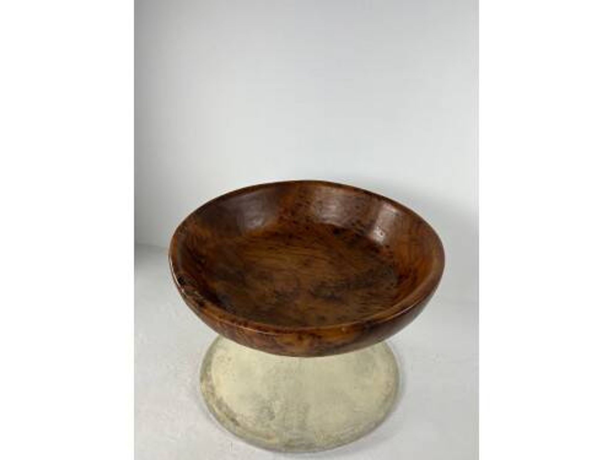 Grand plat en racine de thuya, Maroc, années 80, Ø70 cm