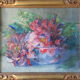 Painting Of Andhrée Ponsard (19th-XX century) Watercolor of 1923 flowers - frame