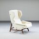 Wingback Chair attributed to Gianfranco Frattini for Cassina, 1959