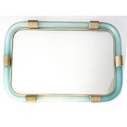 Luxury Azzure "Torchon- Torciglione" Murano Glass Wall Mirror