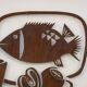 Decorative metal panel titled "Natumo". Contemporary work.