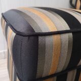 Mid-century fabric armchair with footrest, Germany