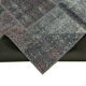 Handmade anatolian overdyed 173 cm x 240 cm grey patchwork rug