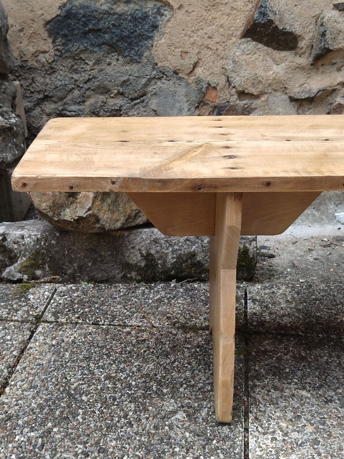 Beech farm bench