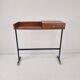 Table console / coiffeuse italienne du milieu du siècle avec des éléments en laiton, années 1950.