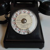 Ancient black bakelite  telephone