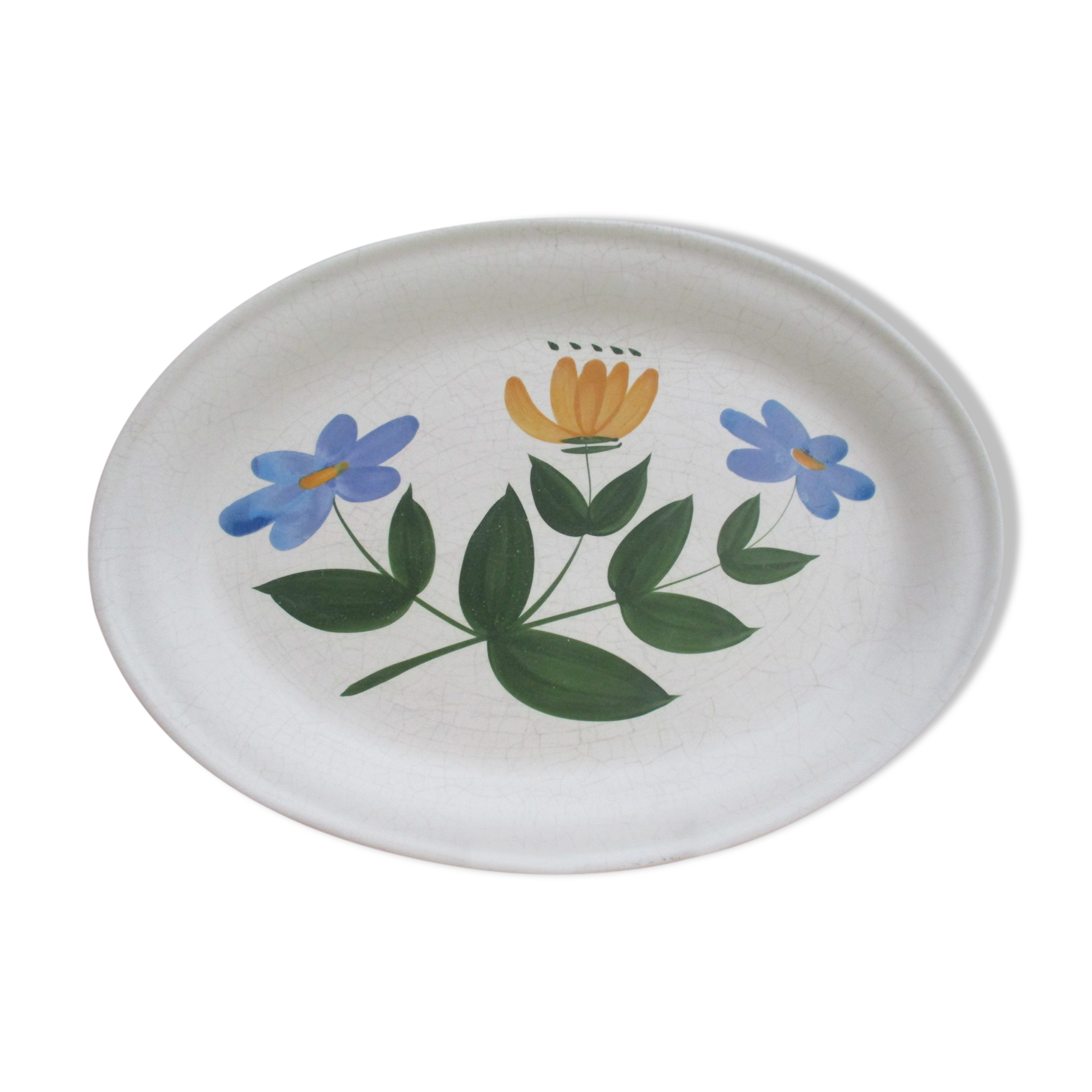 Oval marsh pottery dish