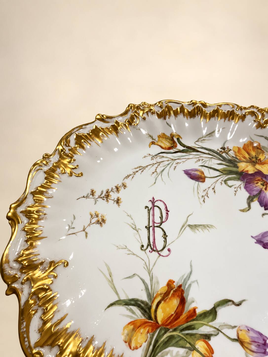 Oval presentation dish porcelain Limoges ELITE L FRANCE