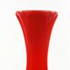 Mid-century modern vase, red glass, Poland, 1970s