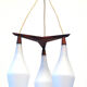 Wooden and glass 1950s Scandinavian suspension