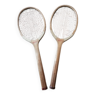 Vintage court tennis rackets