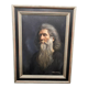 Oil on canvas portrait of a man with a beard xxth by aimé 1999