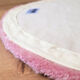 Tapis rond visage rose 54x54cm