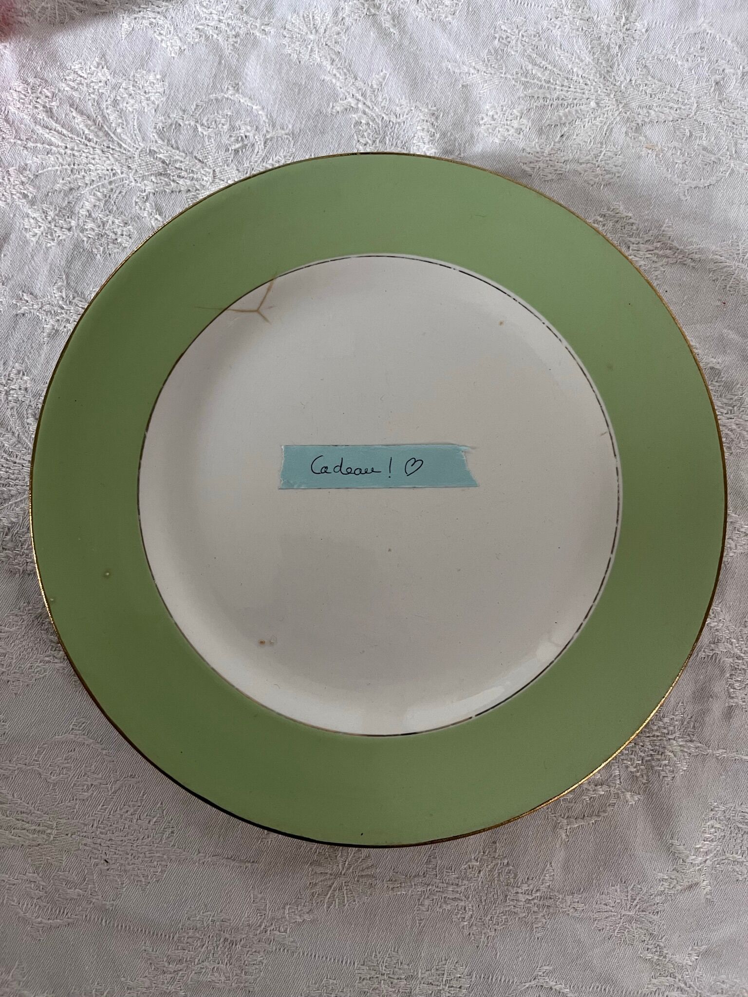8 assiettes plates pastel vintage St Amand l’Amandinoise - grand modèle. Lot 2