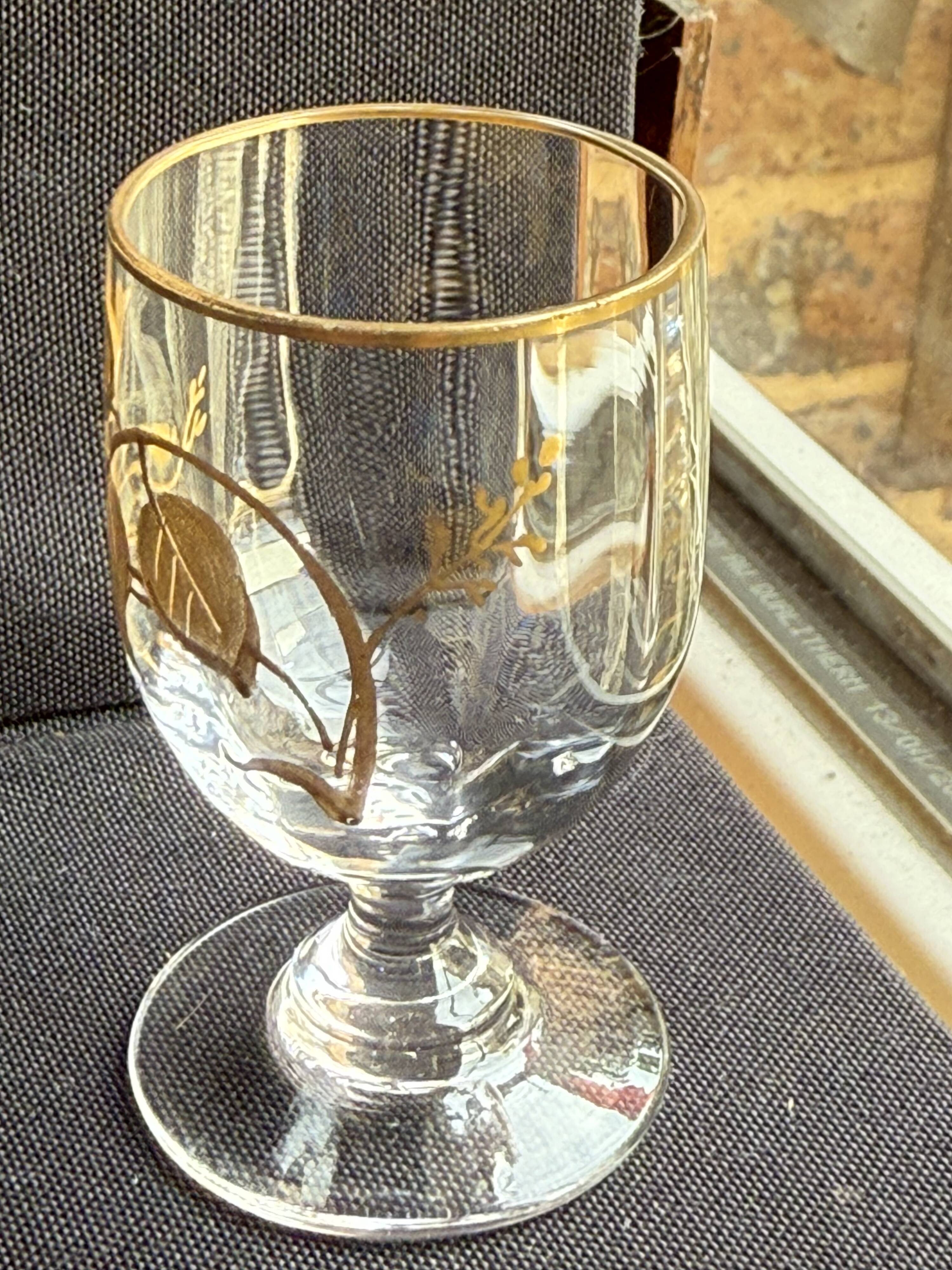 Golden liqueur service - Baccarat