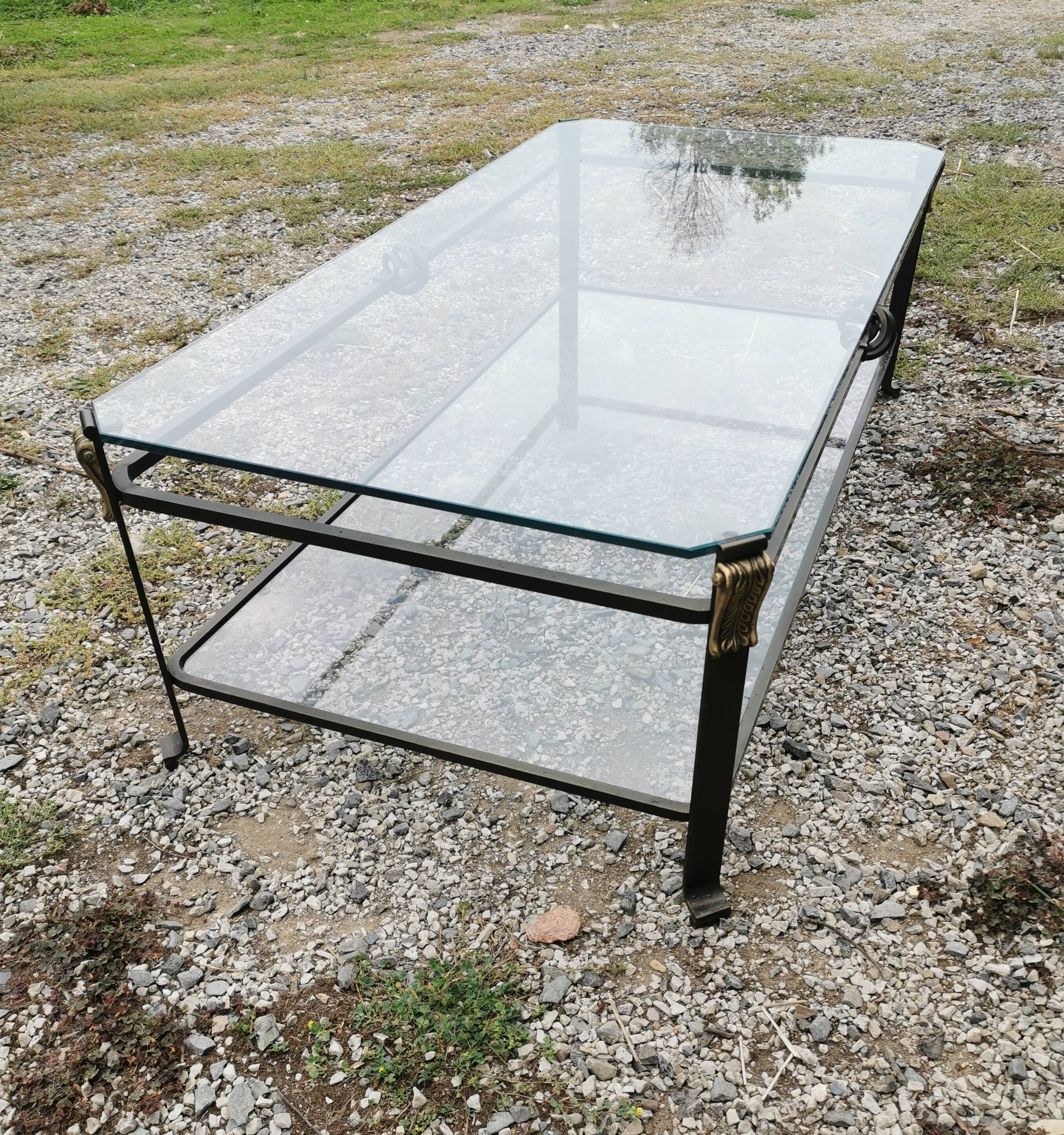Wrought iron coffee table