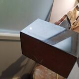 Lampe ancienne vintage métal chromé et bronze doré